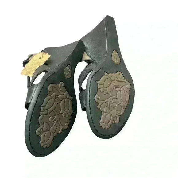 Born Hamada Wedge Sandal Leather Women Size 10 NEW - Picture 9 of 10